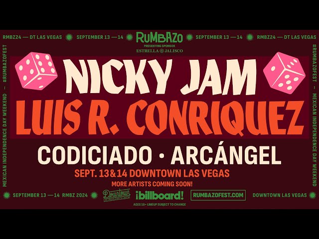 Nicky Jam, Arcángel, Luis R Conriquez & More Set To Headline RUMBAZO 2024 | Billboard News