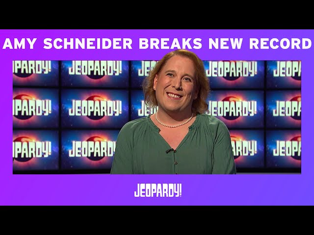 Amy Schneider Beats James Holzhauer's Record for Games Won | JEOPARDY!