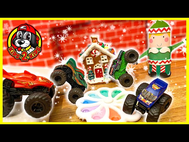 RACE 2 THE NORTH POLE🎅🏻Monster Jam vs. Hot Wheels Monster Trucks Downhill Racing CHRISTMAS SPECIAL