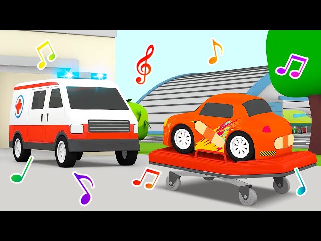 The ambulance song for kids! Emergency vehicles songs for kids. Nursery rhymes for babies.