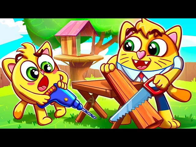 Helping Daddy Build A Treehouse Song 🏡 | Funny Kids Songs 😻🐨🐰🦁 And Nursery Rhymes by Baby Zoo