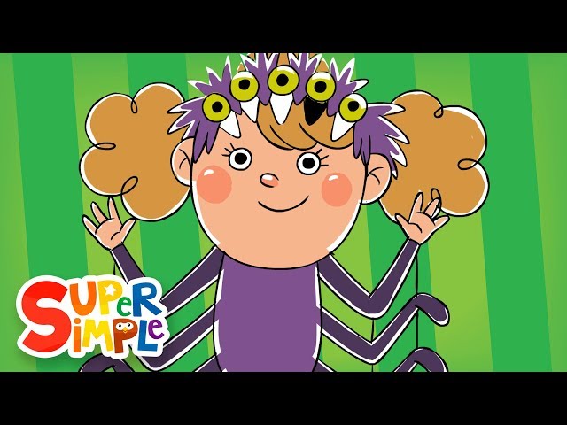 Five Creepy Spiders | Halloween Song for Kids | Super Simple Songs