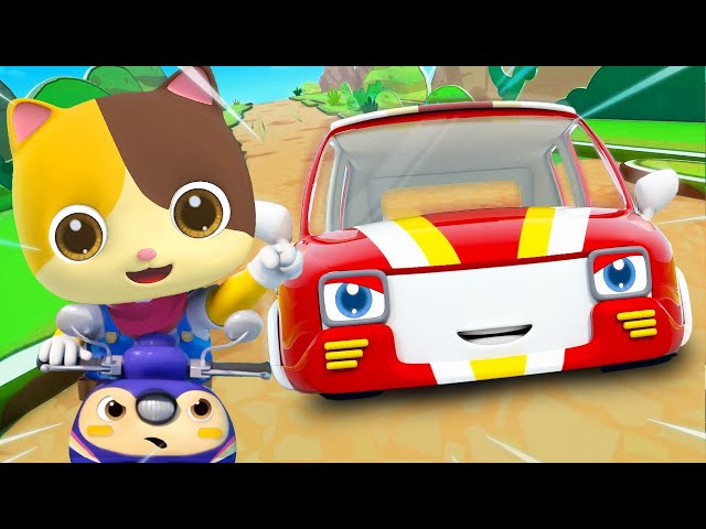Baby and Race Car | Police Car, Doctor | Learning Vehicles | Nursery Rhymes | Kids Songs | BabyBus
