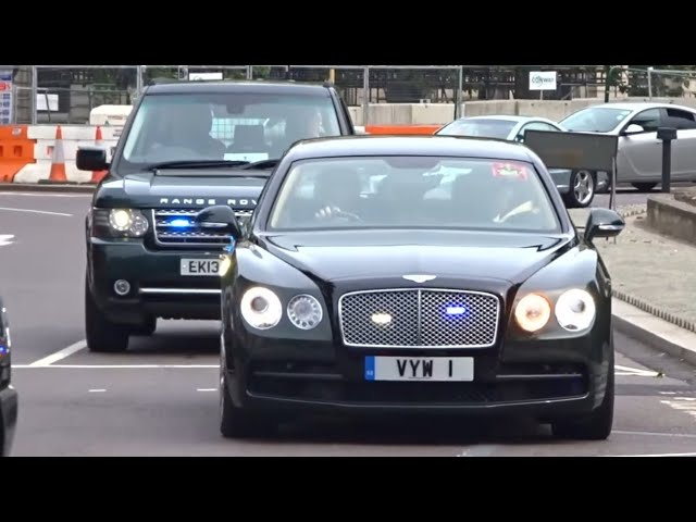 Princess Michael's Bentley shows up with siren and lights