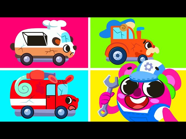 Let's Repair Baby Trucks + Cars Finger Family Song 🖐️ Kids Songs & Nursery Rhymes by Baby Cars