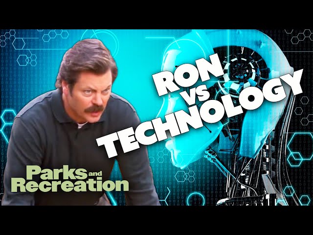 Ron Swanson VS Technology | Parks and Recreation | Comedy Bites