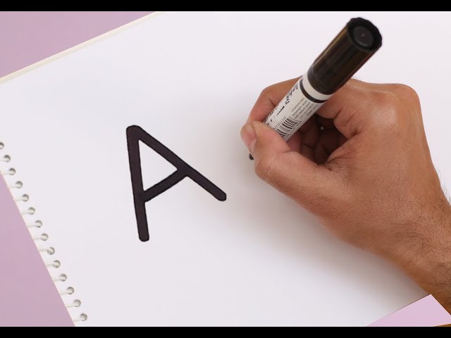 How to turn Letter "A" into a Cartoon KITE ! Fun with Alphabets Drawing for kids