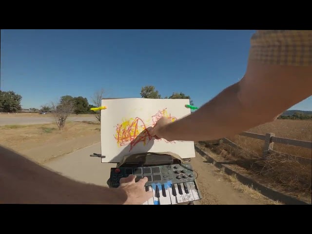 Bicycle paint piano and drum