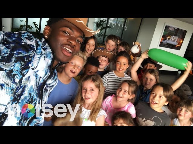 Lil Nas X Hangs Out with Cute Kids