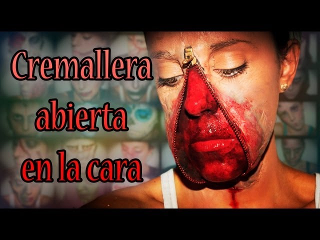 Maquillaje Halloween Cremallera abierta cara Makeup FX #11 | Silvia Quiros