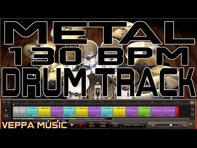 Metal - 130 BPM - Drum Track