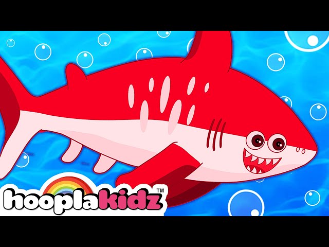 HooplaKidz | One Red Shark Song | Sing Along Kids Songs