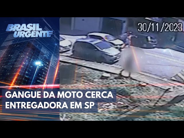 Criminosos cercam entregadora e arrancam de carro durante assalto | Brasil Urgente