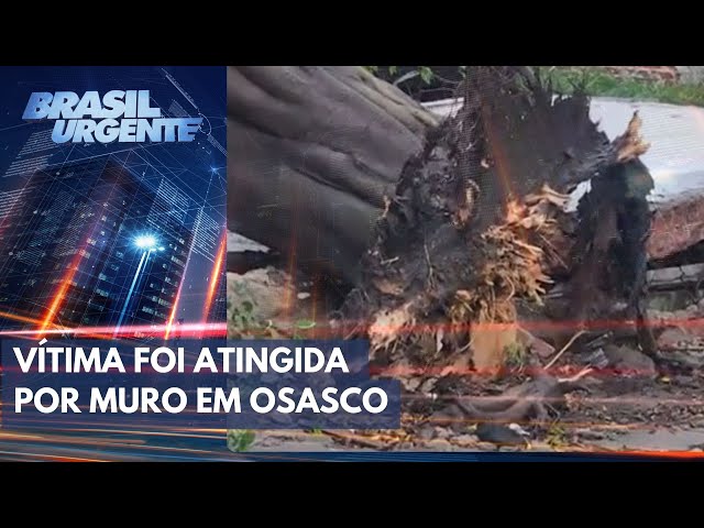 Desabamento de muro sobre carro deixa um morto na Grande São Paulo | Brasil Urgente