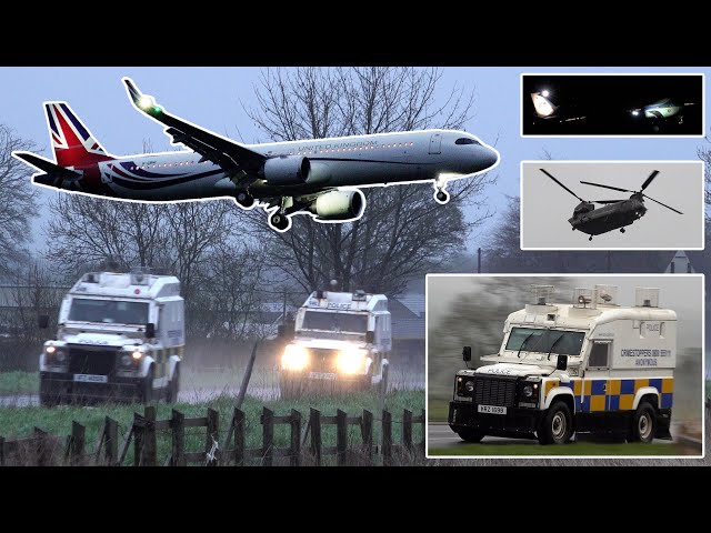 Security lockdown as President Biden arrives in Northern Ireland (ft. UK Government plane) 🇬🇧 🇺🇸