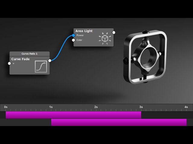 Animate Area Light Brightness in KeyShot with Curve Fade