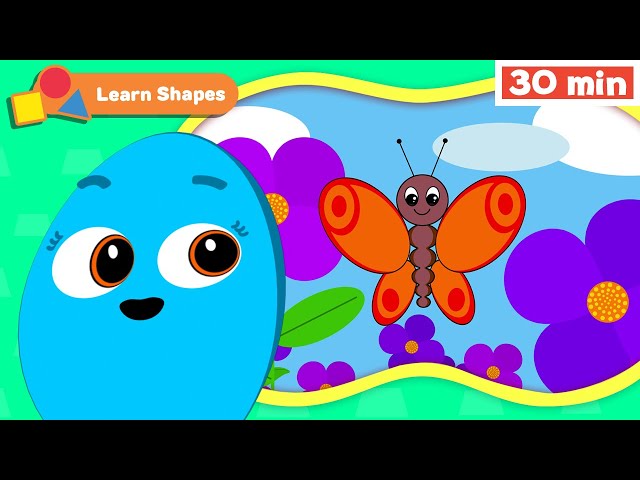 Shapes School | Educational videos for Babies | Learn Shapes for kids | Butterfly | First University