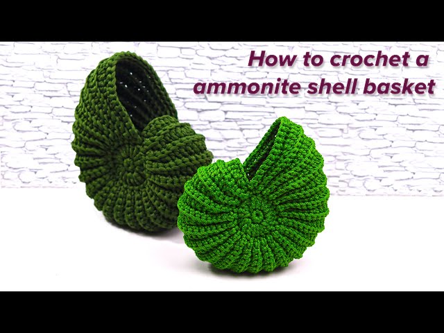 How to Crochet an Ammonite Shell Basket (Spanish subtitle)