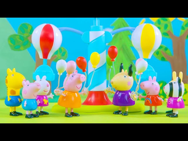 Peppa Pig and the Balloon Bonanza! Toy Videos For Toddlers and Kids