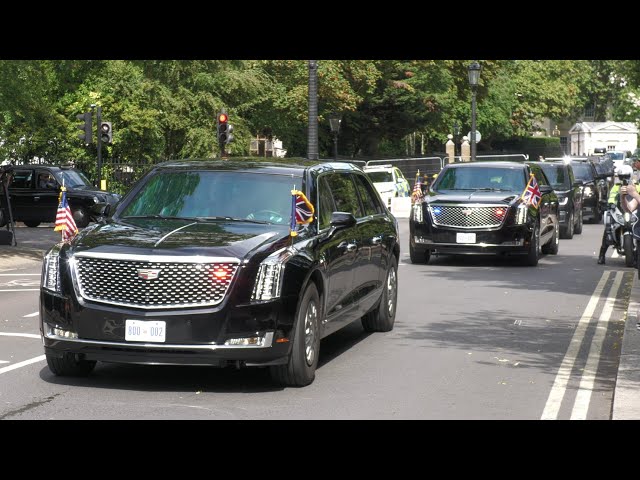 Joe Biden heads to Downing St in a beasty motorcade 🇺🇸 🇬🇧