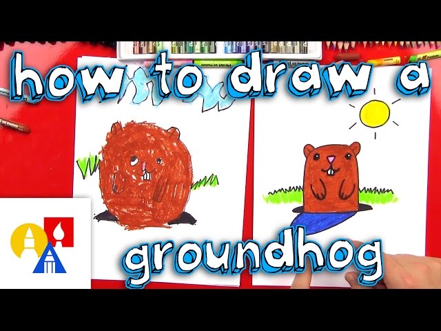 How To Draw A Cartoon Groundhog