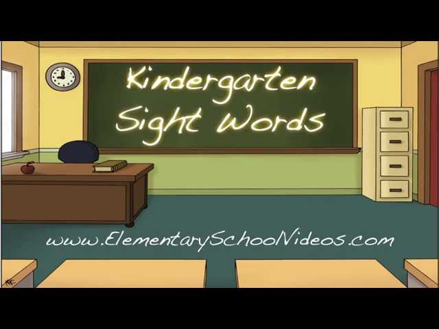 kindergarten sight words  part 2