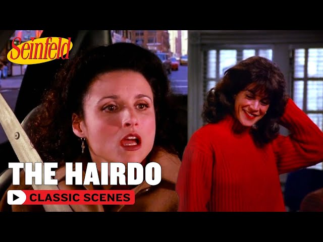 Elaine's Friend Has An Old Fashioned Hairdo | The Kiss Hello | Seinfeld