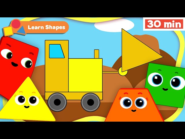 Shapes School | Educational Videos for Babies | Learn Shapes for Kids | Learn Vehicles & More |