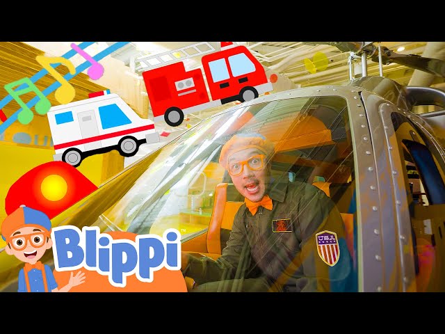 Nonstop Blippi Emergency Cars, Trucks, and Helicopter 15 Min Loop | Educational Vehicle Songs