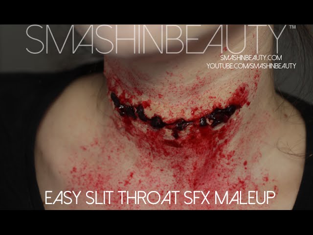 Slit Throat SFX Halloween Makeup Tutorial (Cut Throat Makeup Tutorial) 2019 | SMASHINBEAUTY