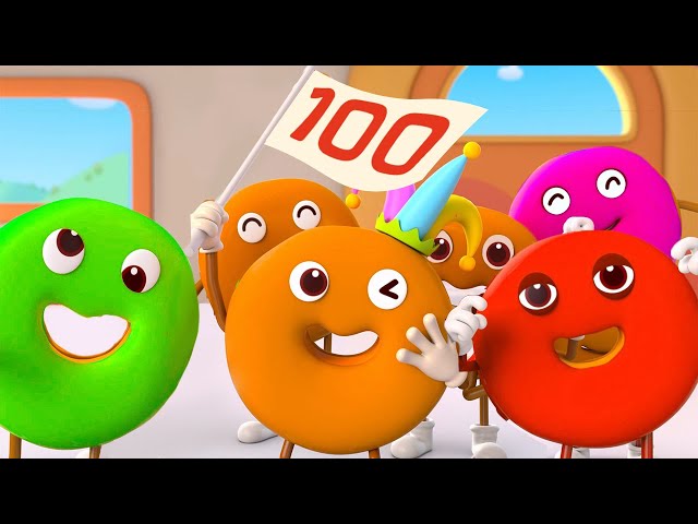 Let's Count To 100 | Learn Colors with Donuts | Kids Songs | Cartoon for Kids | BabyBus