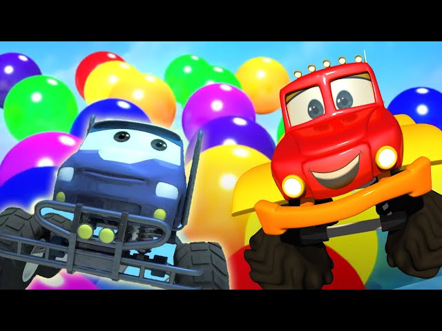 Color Song, Learn Colors with Monster Truck Dan and Cartoon Vehicles