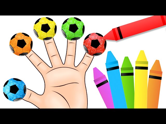 Colorful Soccerball Finger Family Songs #shorts