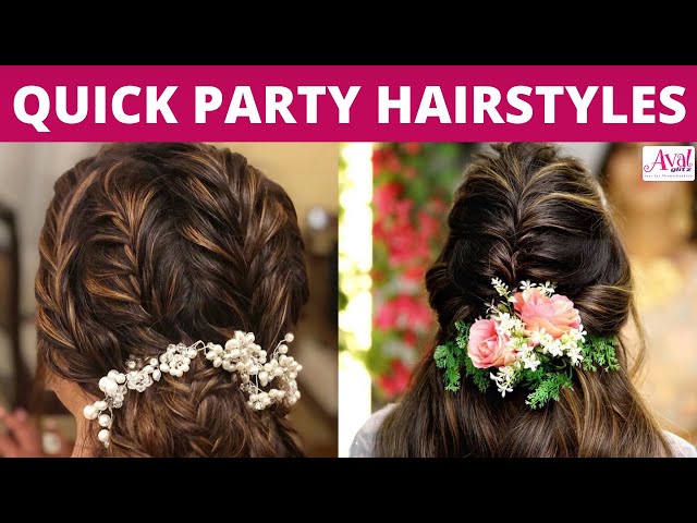 Quick & Easy Party Hairstyle for Girls | 2 minute 4 Hairstyle | Short & Medium Hair, Wedding