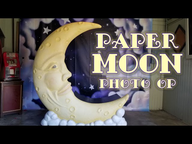 We made a OLD Looking PAPER MOON Prop Display