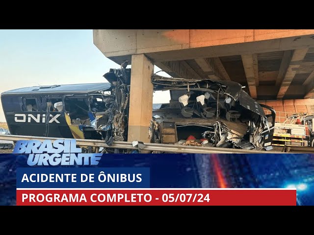 Acidente com ônibus deixa mais de 40 feridos em SP | Brasil Urgente - 05/07/24 | PROGRAMA COMPLETO
