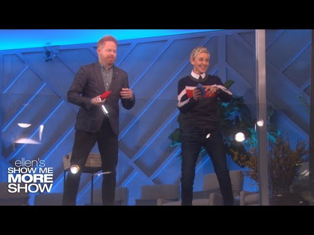 Jesse Tyler Ferguson and Ellen Play a Sky-High Game of L.L. Bean Toss