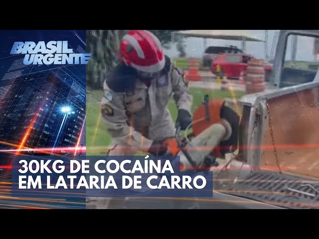 Polícia encontra 30kg de cocaína em lataria de carro | Brasil Urgente