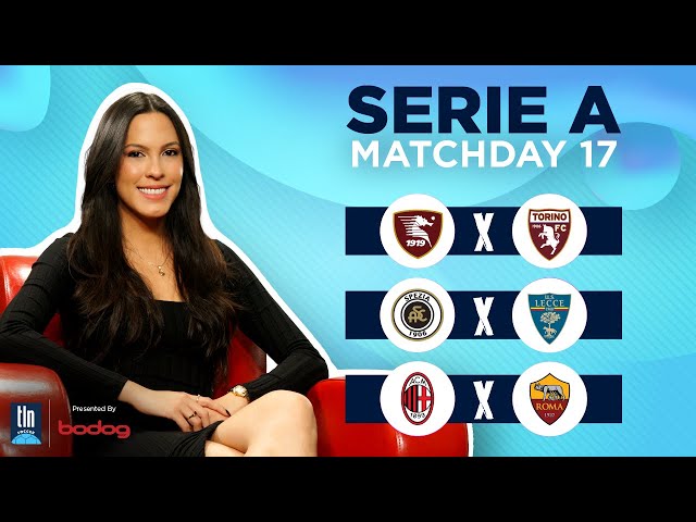 2022-23 Serie A | Matchday 17 Preview | Presented By Bodog | TLN Soccer