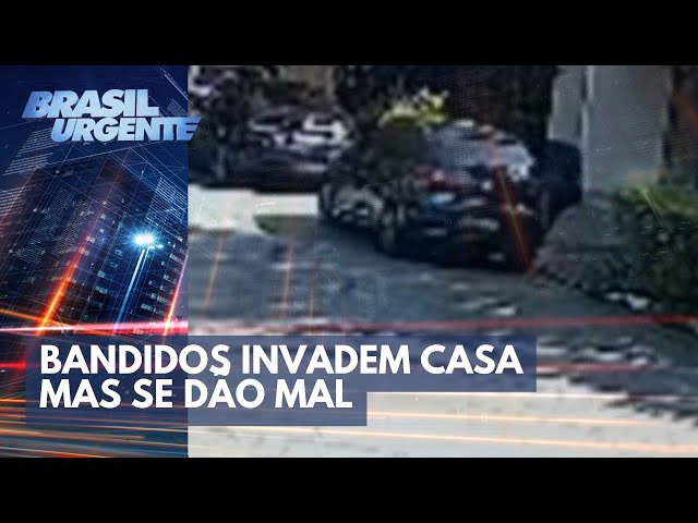 Bandidos invadem casa para roubar mas se dão mal | Brasil Urgente
