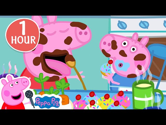 Peppa and George Make a Mess Baking! 🍰 Peppa Pig Nursery Rhymes & Kids Songs