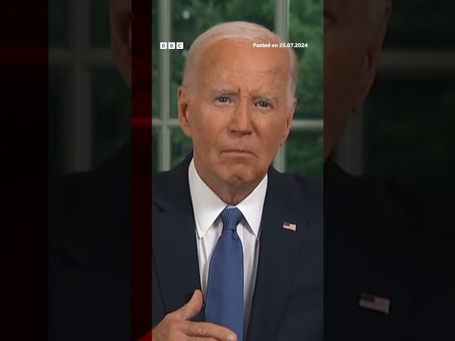 Joe Biden explains his decision to step aside as the Democratic presidential candidate.  #BBCNews