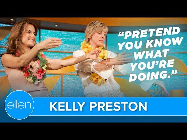 Kelly Preston Teaches Ellen to Hula