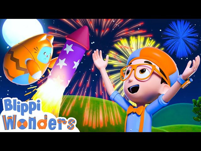 Blippi Learns About Fireworks! - Blippi Wonders | Vehicles For Kids | Educational Cartoons