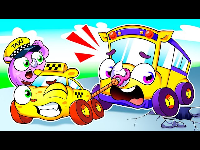 Driver RHINO Rides a TAXI and Helps the City Rescuers || BABY CARS KIDS SONGS