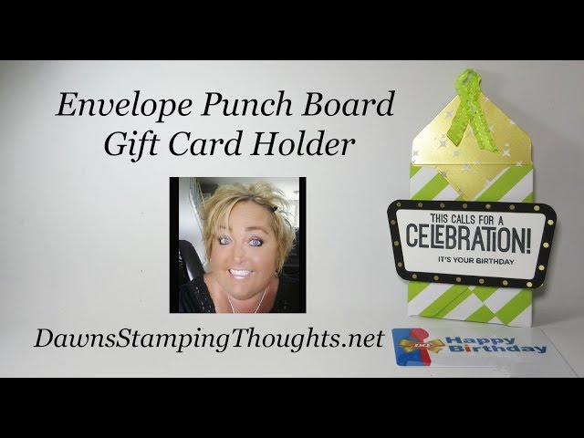Envelope Punch Board Birthday Gift Card Holder