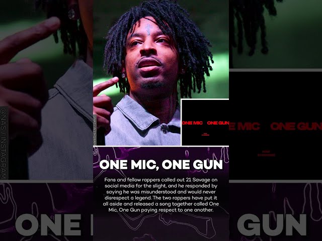 21 Savage, Nas Settle 'Irrelevant' Beef with New Song '‘One Mic, One Gun' #shorts
