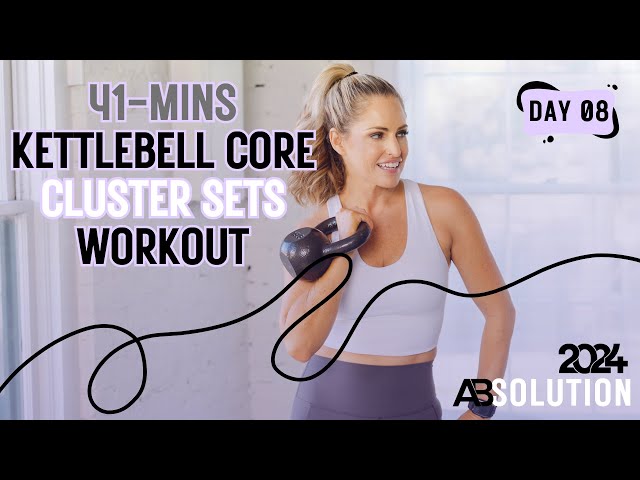 Get Stronger Abs In 41 Minutes With This Kettlebell Core Cluster Sets Workout! - ABSOLUTION DAY 8