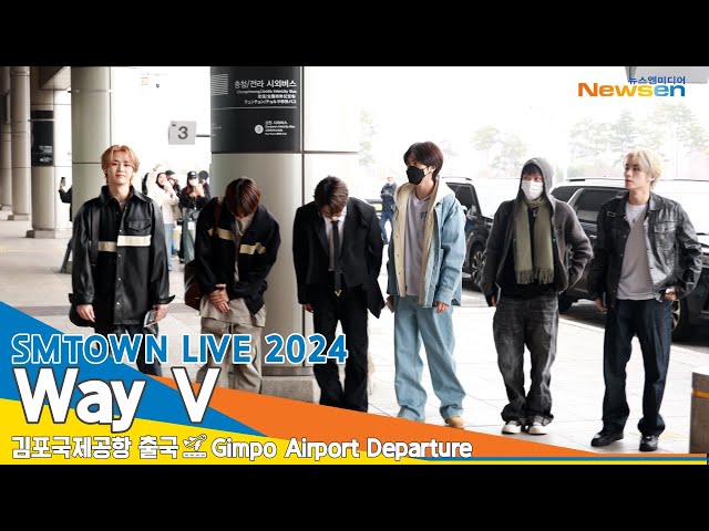 [4K] 웨이션브이, 피로를 잊게 만든 미소✈️#WayV #SMTOWNLIVE2024 김포공항 출국 24.2.20 #Newsen