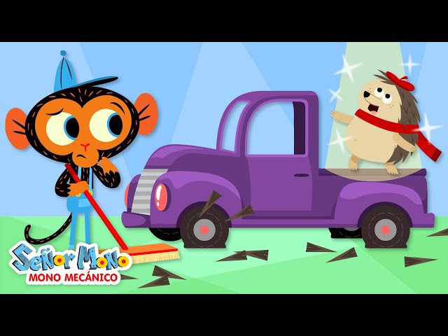 El Camión Del Profesor Puercoespín | Señor Mono, Mono Mecánico | Caricatura para Niños